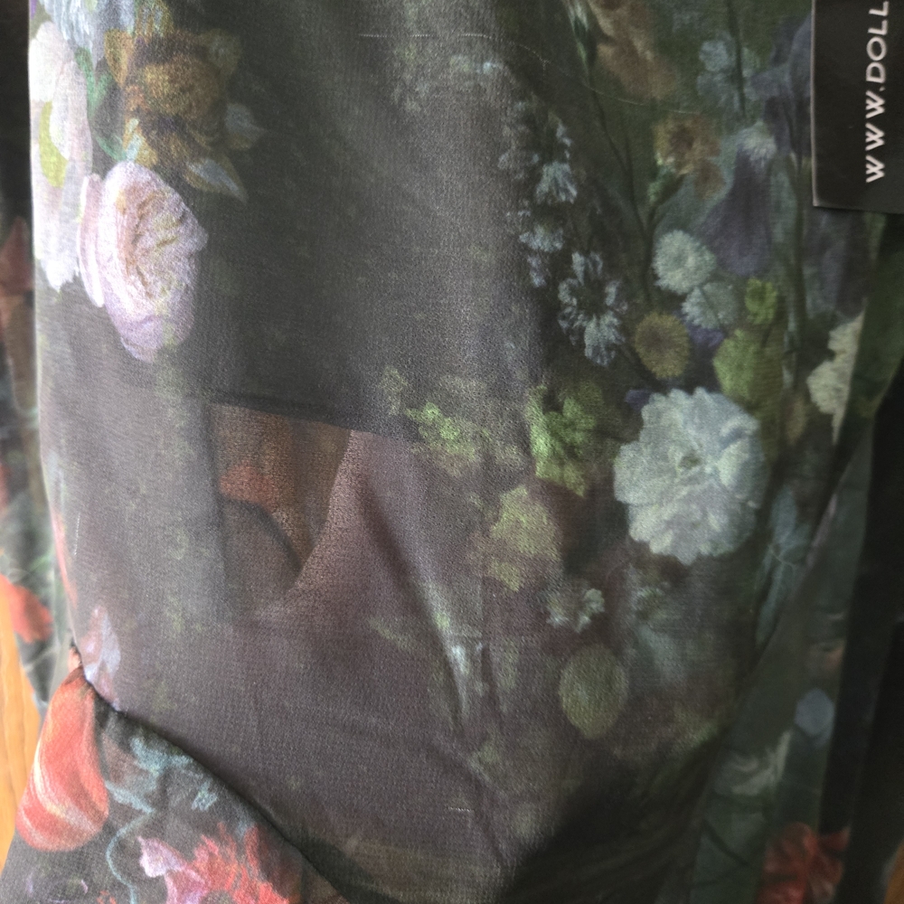 dELiA*s Floral Midi Skirt - Black and Multicolor - Picture 4 of 4